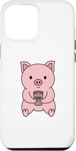 Vista 6 de Funda de trabajo de oficina para iPhone 15 Pig Coffee Monday