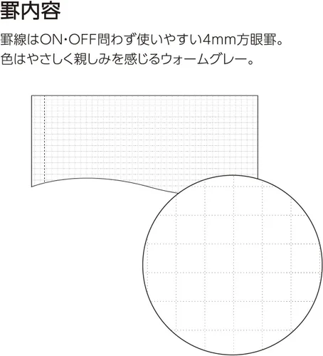 Vista 7 de KOKUYO Sooofa - Cuaderno gráfico de 7.2 x 5.5 pulgadas, cuaderno de anillo suave para mujer, cuadrícula de 0.157 in, 80 hojas perforadas, negro