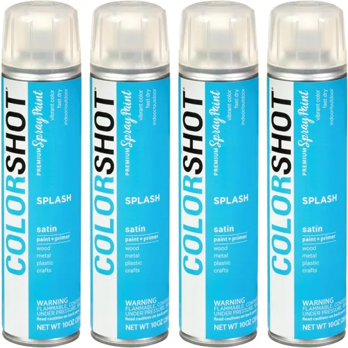 Vista 26 de COLORSHOT Pintura en aerosol brillante, aromaterapia (lavanda) 10 onzas, paquete de 4, pintura acrílica de secado rápido, uso en interiores