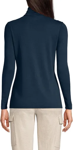 Vista 6 de Lands' End Supima - Suéter de cuello alto y mangas largas para mujer