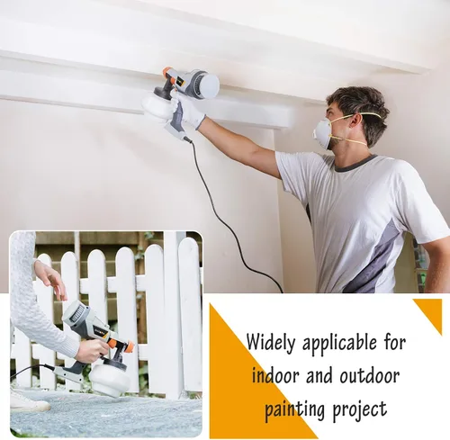 Vista 9 de Pulverizador de pintura - BATAVIA HVLP Pistola eléctrica de pintura en aerosol, contenedor de alta capacidad de 1200 ml, fácil de limpiar, 4