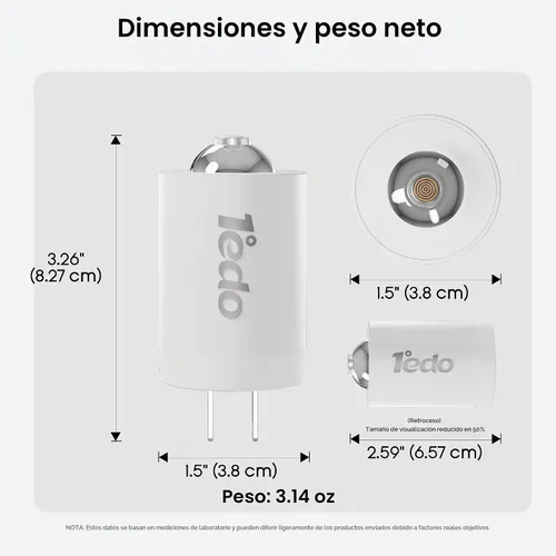 Vista 7 de Cargador de pared GaN de 20W, enchufe plegable de carga rápida para tableta y teléfonos Blanco