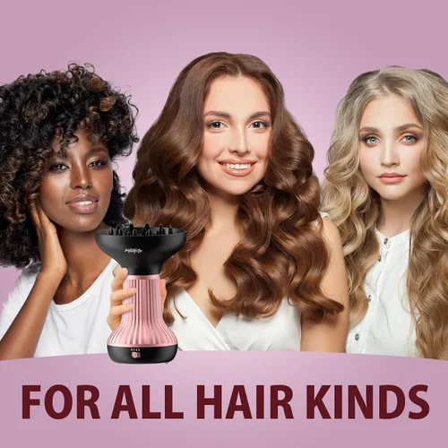 Vista 7 de WUFAYHD Secador de pelo difusor para cabello rizado: Difusor profesional 2 en 1 y secadores de pelo con tecnología iónica y cerámica para cabello