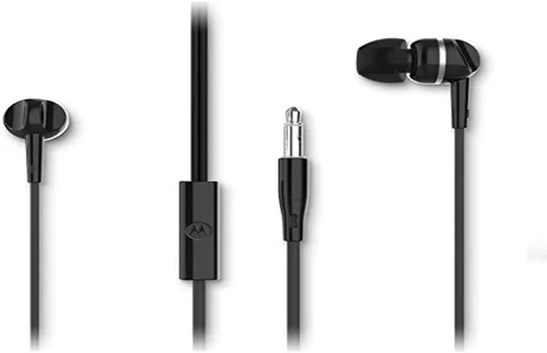 Vista 4 de Motorola - Auriculares con cable con micrófono, auriculares intraurales con cable, botón de control para llamadas/música, cómodos y ligeros de fácil