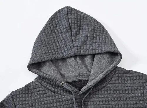 Vista 4 de YuKaiChen - Sudadera casual sin botones con capucha de manga larga para hombres