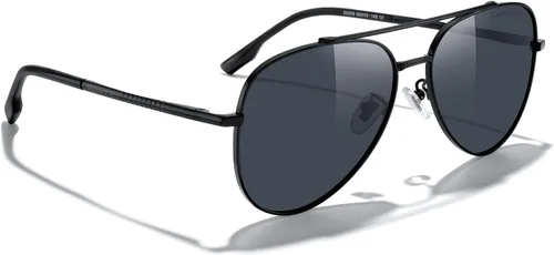 Vista 5 de MERRY'S Gafas de sol clásicas de aviador espejadas para hombres y mujeres, polarizadas, para conducir, pescar, hombres