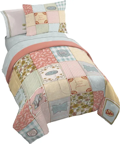 Vista 24 de Jay Franco Disney Lilo and Stitch - Juego de edredón tamaño Twin, ropa de cama de 5 piezas, incluye juego de sábanas y fundas de almohada, ropa