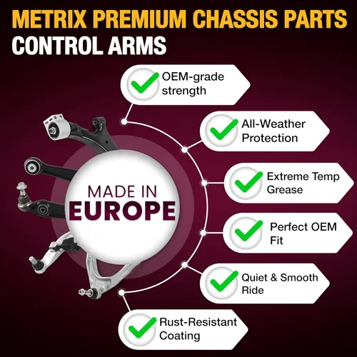 Vista 6 de Metrix - Brazo de control delantero delantero delantero inferior 527097 y 527098 para BMW 740i 2016-2020, BMW 750i 2016-2019, BMW 750Li 2016-2019