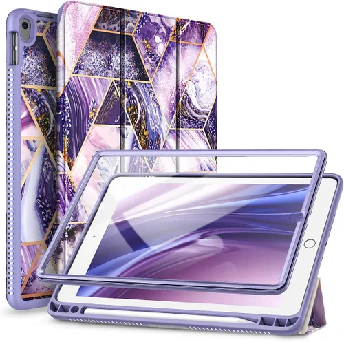 Vista 8 de SURITCH Funda para iPad Air 3 2019 (3ª generación)/iPad Pro 10.5 2017, [Protector de pantalla integrado] [Soporte para lápiz] Funda protectora