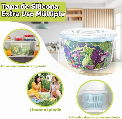 Vista 5 de Molinillo grande de ensalada de 4.8 cuartos de galón con tapa