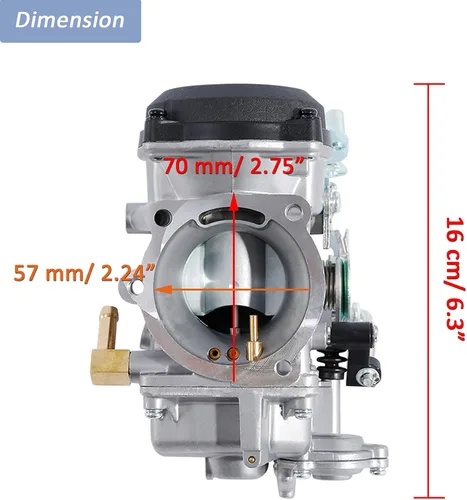 Vista 2 de Carburador CV40 para Harley Davidson HD Sportster XL883 XL1200/Softail/Touring/Dyna & FXR/Road King Carb 27421-99 27490-04 27465-04