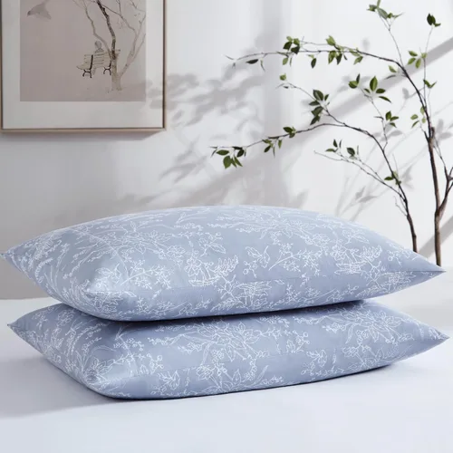 Vista 66 de Southshore Fine Linens® - Vilano® Springs - Par de fundas de almohada plisadas, color negro, estándar (Queen)