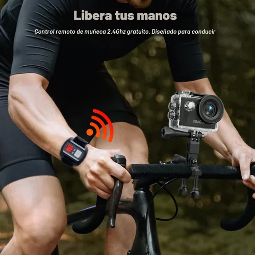 Vista 5 de Dragon Touch Cámara de acción 4K - Visión 3 20 MP Cámara impermeable subacuática con zoom 4X 170° Cámara deportiva WiFi de gran angular con control
