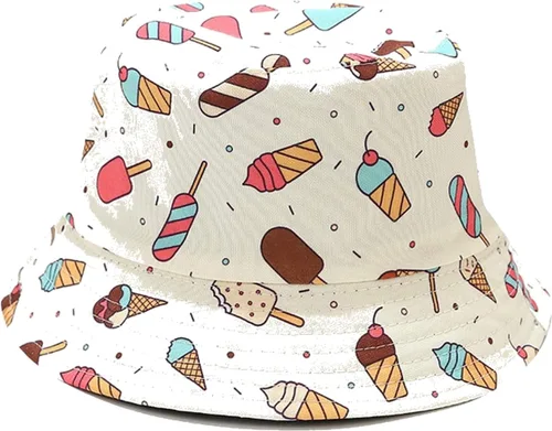 Vista 7 de Sombrero de pescador reversible de doble cara con estampado unisex