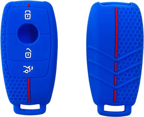 Vista 5 de Funda de silicona para llavero para Mercedes-Benz A C Clase E E200L E300L E320 Vision Van M GL R CLK (negro)