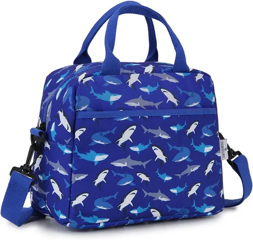 Vista 8 de VX VONXURY - Lonchera para mujeres y niñas, bolsa de almuerzo aislada, bonita bolsa de almuerzo con mariposa morada, contenedor de alimentos