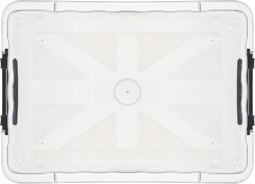 Vista 8 de Cetomo Contenedor de almacenamiento con tapa, caja de almacenamiento apilable con tapa y cierre a presión, contenedor de plástico transparente