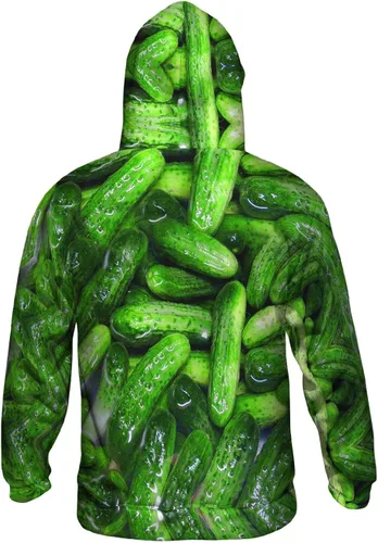 Vista 2 de Yizzam- Kosher Dill Pickles - Allover Print - Suéter con capucha para hombre