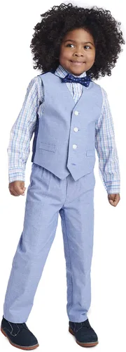 Vista 3 de Nautica Boys' 4-Piece Set with Dress Shirt, Bowtie, Vest and Pants