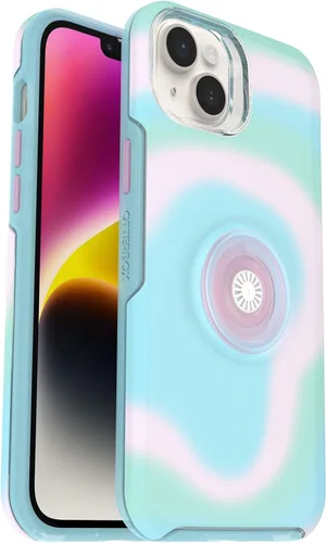 Vista 11 de OtterBox + Pop Symmetry Series - Funda para iPhone 14 Plus (solamente), embalaje no minorista, color negro