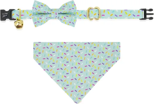 Vista 9 de Ultra Joys Collar de Gato con Campanas - Collar de Gatito Separable con Campana - Collar de Gato Separable para Cumpleaños de Gatos Pequeños Solo