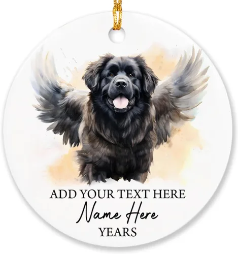 Vista 11 de Airedale Terrier - Adorno personalizado de alas de ángel para perro, regalo de pérdida de condolencias de mascotas, adorno de Navidad conmemorativo