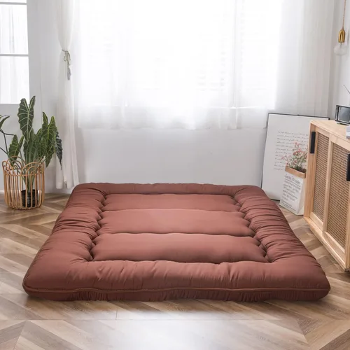 Vista 46 de MAXYOYO Colchón Japonés de Suelo Futón Colchón, Tapete de Tatami Engrosado de 4", Almohadilla para Dormir Plegable Enrollable para Niños y Niñas