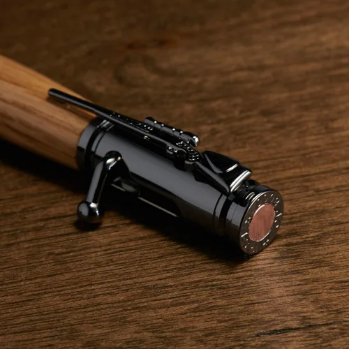 Vista 3 de Whisky Barrel Wood Bolt Action Bolígrafo (JD Whisky Barrel, Pen Only)