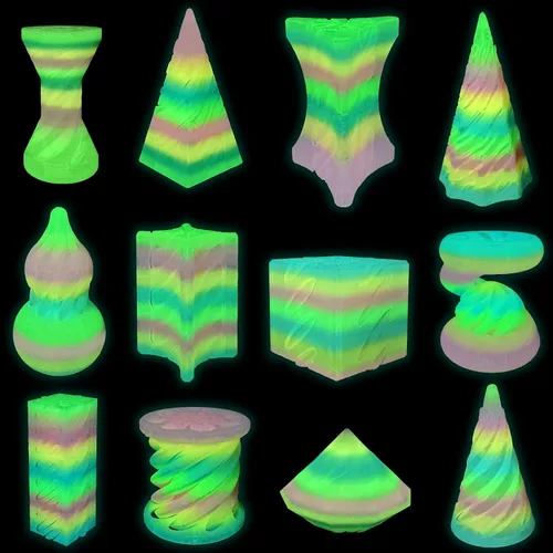 Vista 13 de Escultura Imposible Pirámide Pase 3D Impresa, Juguete para Ansiedad de Cono, Imposible Cilindro Alivio de Ansiedad, Imposible Pase Mágico