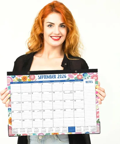 Vista 10 de Calendario de escritorio 2026-2027 - julio de 2026 a diciembre de 2027, calendario de escritorio grande de 17 x 12 pulgadas, calendario de 18 meses