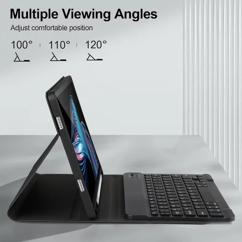 Vista 6 de Funda con teclado para Samsung Galaxy Tab A9+/Plus 11'' 2023(SM-X210/X216/X218), funda con teclado para Samsung Tab A9+ con soporte para S Pen