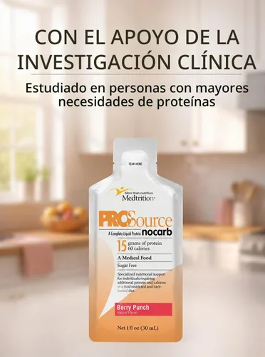 Vista 7 de Medtrition ProSource NoCarb Berry Punch - Paquete de 25-1 fl oz
