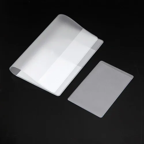Vista 4 de Owfeel 5 protectores de pasaporte de plástico esmerilado + 10 soportes para tarjetas de crédito de plástico transparente