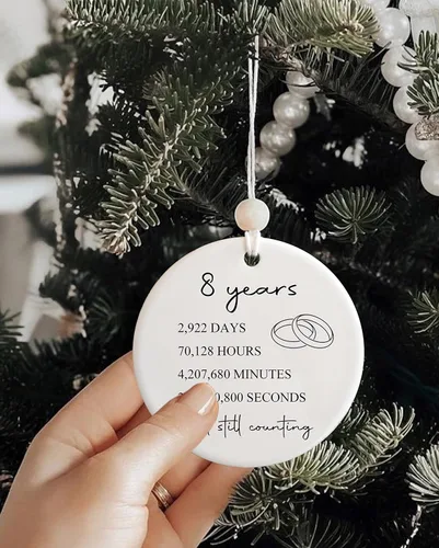 Vista 8 de 8ª boda de bronce para pareja, esposa, marido, 8 años, regalo de matrimonio para él y ella