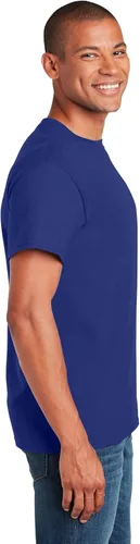 Vista 4 de Gildan Camiseta de algodón pesado para hombre, cobalto, M (paquete de 6), Ceniza, verde