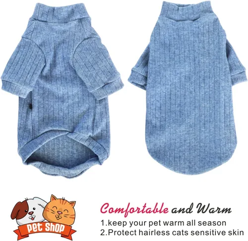 Vista 5 de Idepet Sphynx Suéter Camisa para Gatos sin Pelo Gatitos Ropa Suave para Cachorros Pullover Pijamas Lindas para Gatos Mono de Algodón Vestimenta
