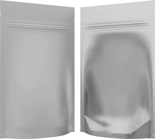 Vista 40 de Bolsas de barrera estilo Mylar – Cremallera con sellado térmico – 100 bolsas (negro brillante/transparente, 0.04 oz - 3 x 4.5 pulgadas)