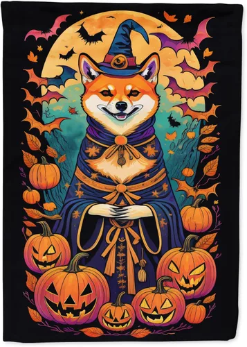 Vista 71 de Caroline's Treasures DAC1466GF - Bandera decorativa para jardín de Halloween de Affenpinscher Witchy para jardín, decoración para patio exterior