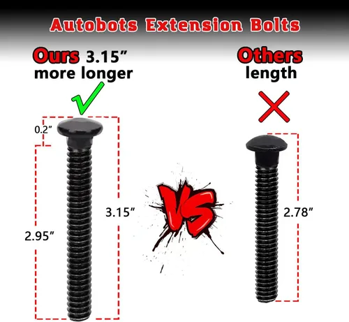 Vista 3 de AUTOBOTS Anillo en D forjado resistente atornillable de 1/2 pulgada, ganchos de anclaje de amarre de resistencia a la rotura de 12,000 libras