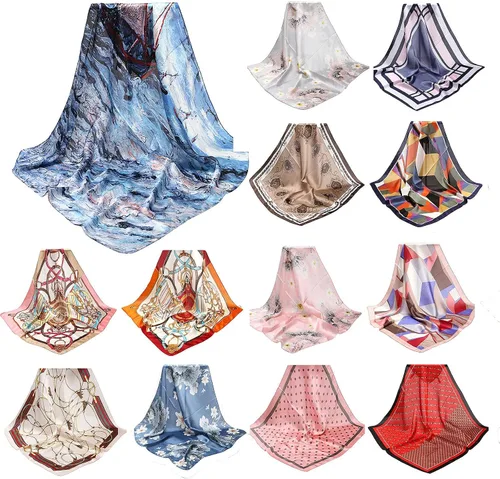 Vista 3 de Juego de diadema multiusos para bufanda para clima frío cobertura para mujer cuello cálido amarillo talla única