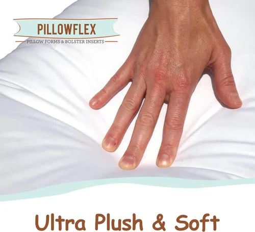 Vista 7 de Pillowflex Almohada para dormir y niños pequeños (18 x 24 pulgadas) - Almohadas de plumón sintético suave perfectas para niños pequeños, almohadas
