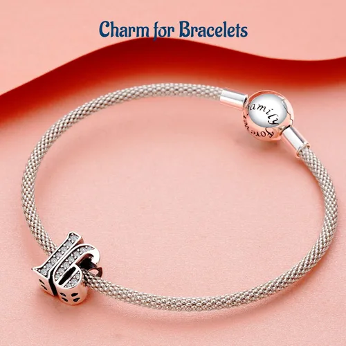 Vista 5 de Amuefer Dijes para pulseras de cumpleaños, amor, perro, enfermera, cámara, oro rosa, plata de ley 925, collares colgantes, regalos para mujeres