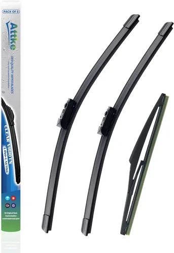 Vista 10 de ATTKE Limpiaparabrisas para Todo Clima, 15" + 15" Delanteros y 13" Trasero para Jeep Wrangler 2008-2018, Estilo OE Genuino (3 Limpiaparabrisas)