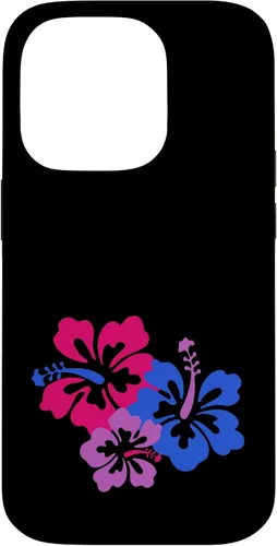 Vista 17 de Bisexual Bi Pride Sutil Hibiscus Flower Hawaii LGBT LGBTQ Funda para iPhone 16