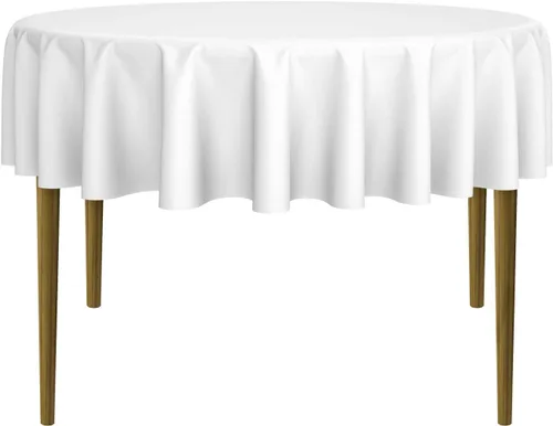 Vista 26 de Lann's Linens - Mantel redondo premium de 70 pulgadas para bodas/banquetes/restaurantes - Mantel de tela de poliéster - Azul bebé