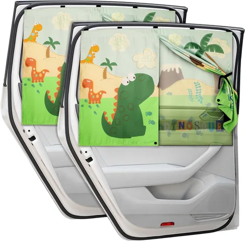 Vista 13 de Parasoles para Ventanas de Automóvil, 2 Piezas Magnético de Doble Capa Parasol Auto para Ventanas Laterales Privacidad Coberturas Completas/Opciones