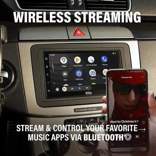 Vista 4 de BOSS Audio Systems Elite Series BE950WCPA - Reproductor multimedia inalámbrico Apple CarPlay Android Auto para automóvil, pantalla táctil capacitiva