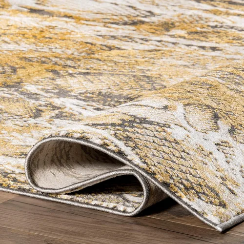 Vista 6 de nuLOOM Aideen Modern Snake Patterned Area Rug, 4x6, Beige