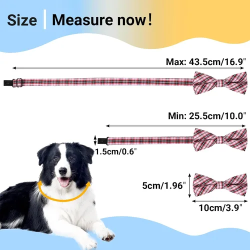 Vista 2 de Segarty Pajaritas para perros, 30 pajaritas de aseo para perros con cuello ajustable, corbatines para cachorros, a granel para mascotas pequeñas