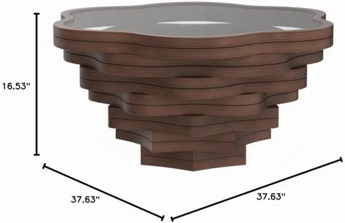 Vista 2 de by Papella Design, Mesas de centro de nogal natural Veener para sala de estar, mesa rústica, mesa de centro para sala, mesa central, mesa de Marrón